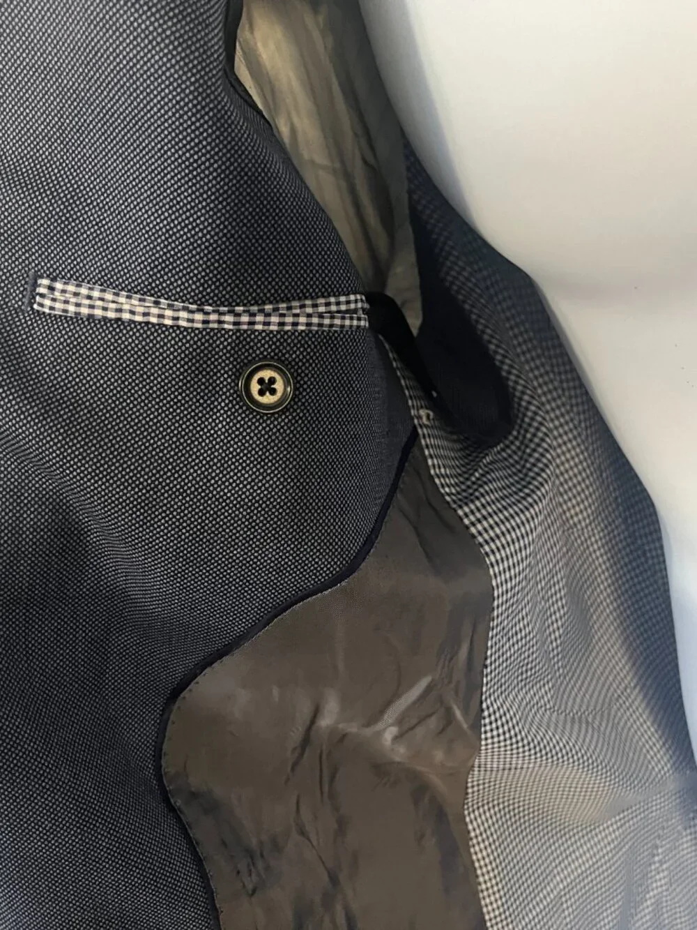 👔 Banana Republic Men's Dark Blue Wool Tailored Fit Sport Coat Blazer 42L 👔